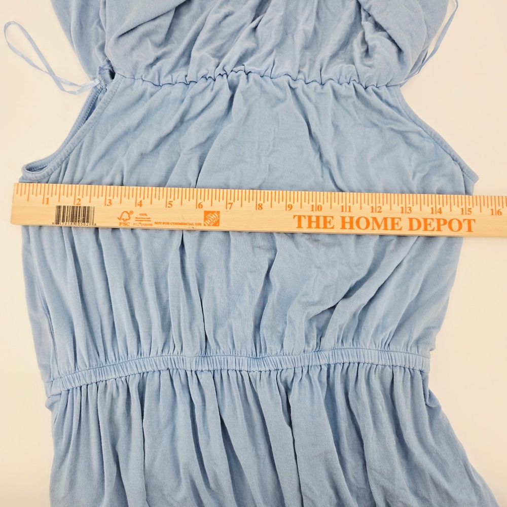 Sugarlips Blue Off the Shoulder Ruffle Maxi Dress Petite Small Summer Vibe - Picture 7 of 7